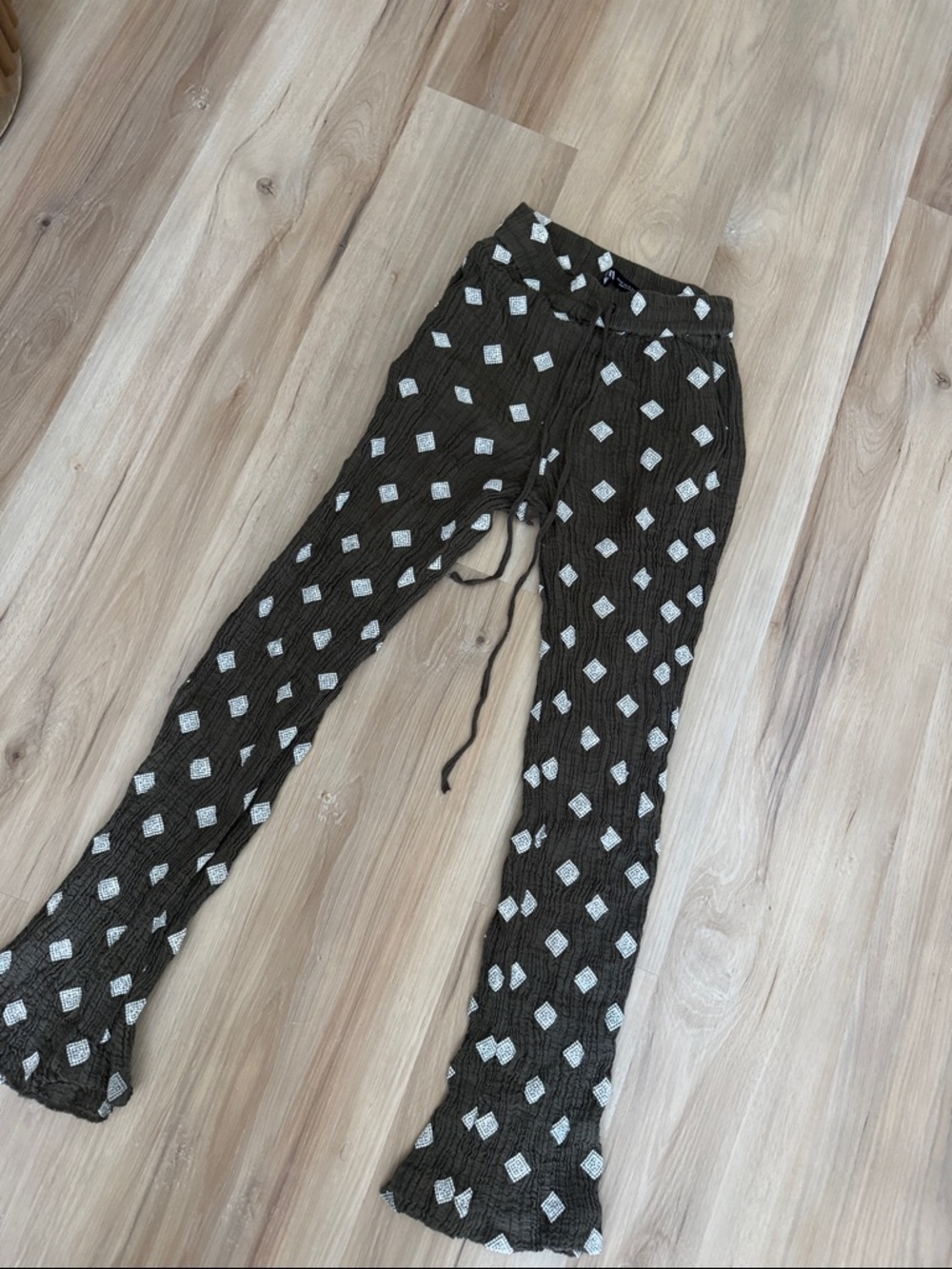 Zara Embroiderd beach pants xs